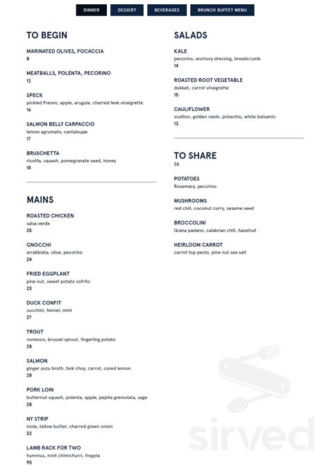 Adele's Nashville Menu