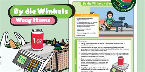 Voorskool - By die Winkels - Weeg Items