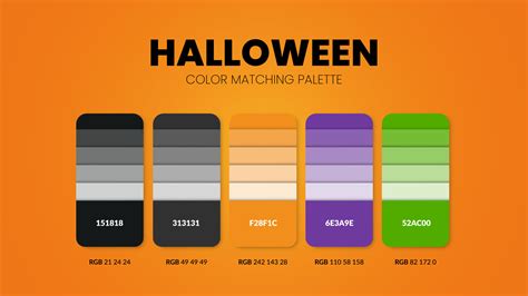 Halloween theme color palettes or color schemes are trends combinations ...