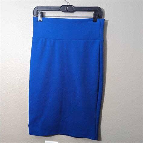 LuLaRoe Women's Blue Skirt | Depop