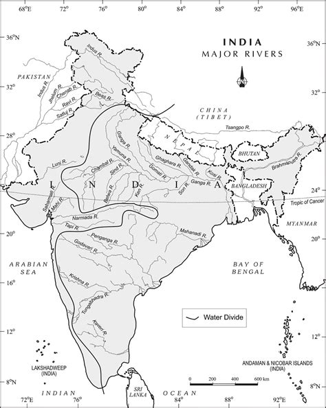 UPSC general studies and current affairs 2015: Major Rivers of India Map