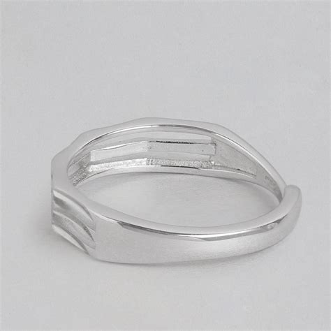 3 Lines 925 Sterling Silver Unisex Ring - Valentine's Gift – Zavya