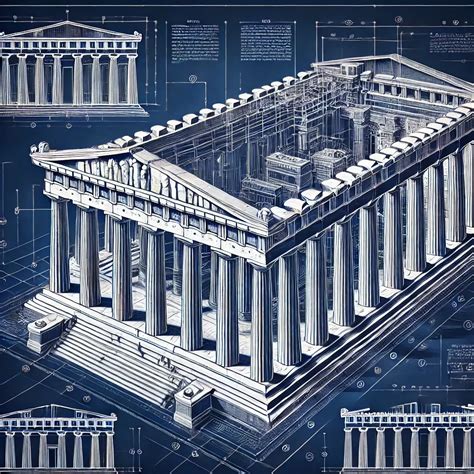 Parthenon Blueprint in 2025 | Parthenon architecture, Architecture ...
