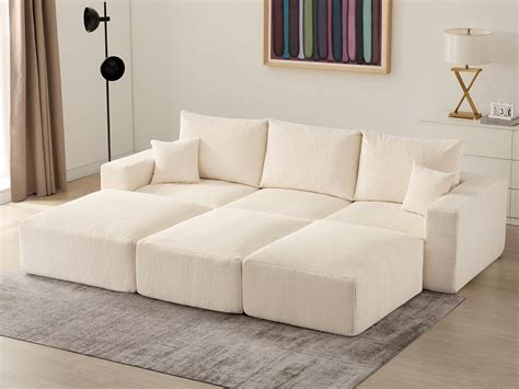 Amazon.com: Sectional Cloud Boneless Sofa Bed Couches for Living Room ...