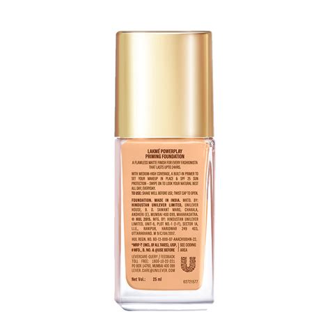 Buy Lakme 9 To 5 Powerplay Priming Foundation, Built In Primer, Long ...