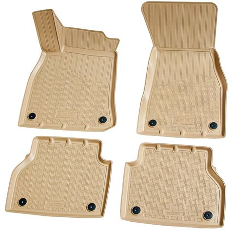 Rubber floor mats for AUDI A6 C8 Limo | Avant | BJ from 2018> | beige
