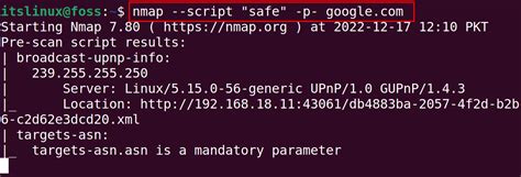 Nmap Linux Command 的图像结果
