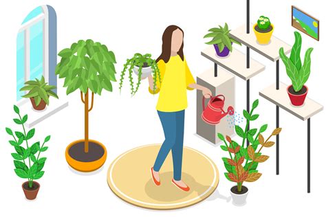 3D Isometric Flat Conceptual Illustration of Home Garden 46585621 PNG