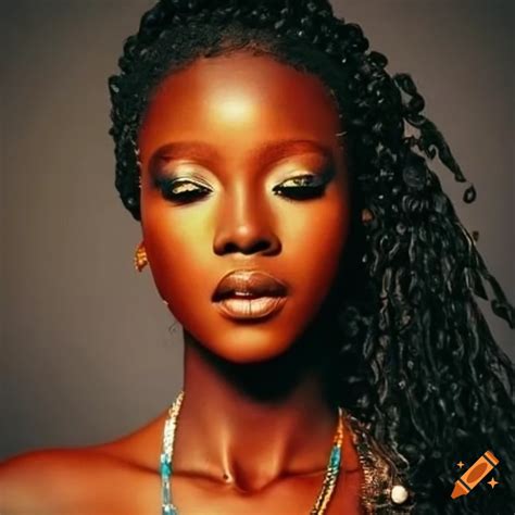 Beauty queen showcasing popular beauty trends and brands on Craiyon