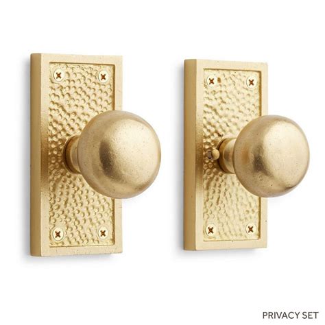 Traeger Solid Brass Interior Door Set - Knob - Privacy | Signature Hardware
