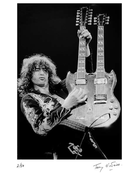 Jimmy Page playing his double neck Gibson, 1975 — Limited Edition Print ...