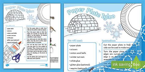 Paper Plate Igloo (teacher made) - Twinkl