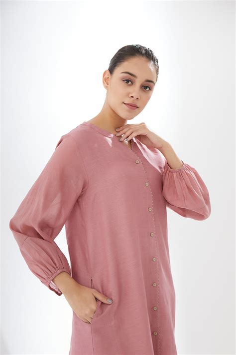 Button-up Balloon Sleeve Tunic With Pants – BRIH