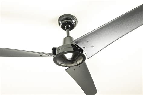 Industrial ceiling fan Vourdries Black with wall control Ceiling fans ...