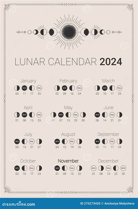2024 Calendar With Lunar Dates Printable Rafa Ursola