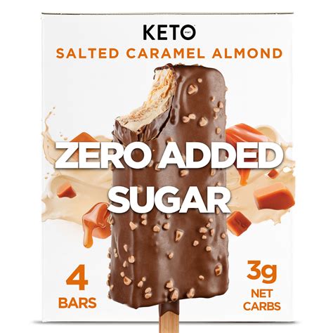 Keto Pint Salted Caramel Almond Ice Cream Bars, No Added Sugar, 2.75 fl ...