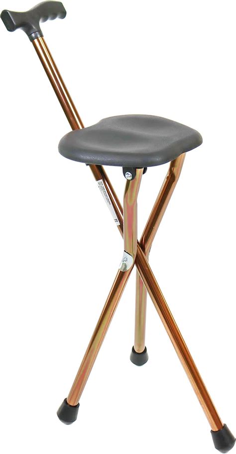 PEPE - Walking Stick with Chair Foldable (Height 32.2", Non-Adjustable ...