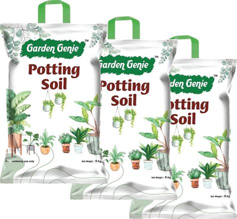Garden Genie Potting Soil Mix enriched Gypsum,Dolomite & Mycorrhiza Bio ...