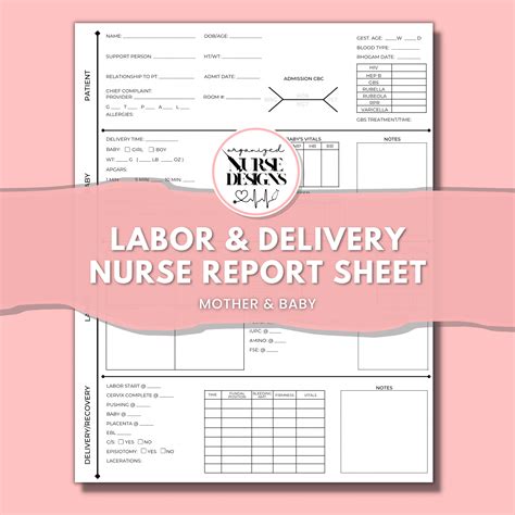 Labor And Delivery Nurse Report Sheet