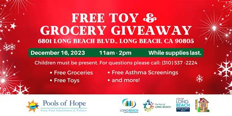 Free Toy & Grocery Giveaway, California Aquatic Therapy and Wellness ...