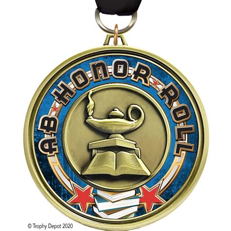 3 inch Eclipse Insert Medal - AB Honor Roll - Trophy Depot