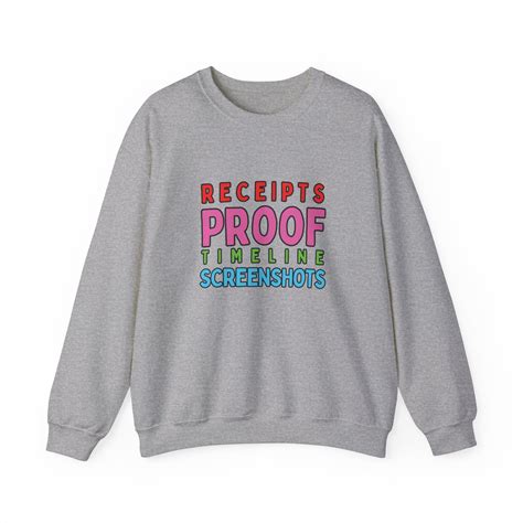 Receipts Proof Timeline Screenshots Sweatshirt Bravo RHOSLC Gift ...