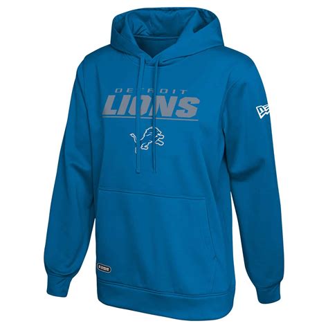 Detroit Lions Men's New Era Blue Raz Stated Pullover Hoodie - Detroit ...
