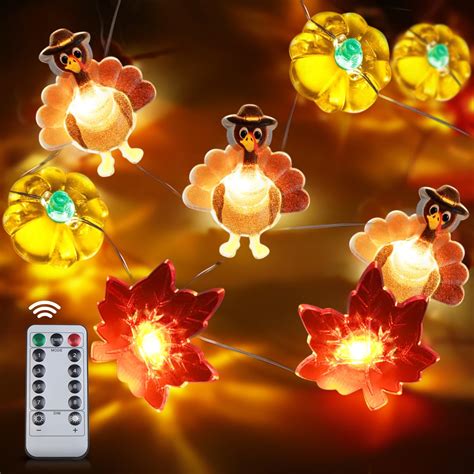 Amazon.com: [Timer, 8 Modes]10Ft 30LED Thanksgiving Lights Decoration ...