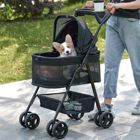 Amazon.com : 3 in 1 Folding Dog Stroller, Zoosky Pet Stroller for Small ...