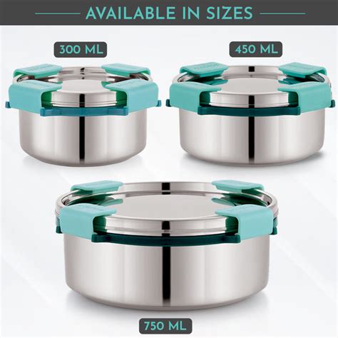 Magnus Stainless Steel Airtight Leakproof Storage Container with Rev L ...
