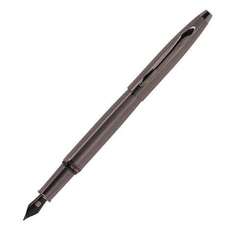SWISSBRAND Opulent 2521 Gloss Gunmetal finish Fountain Pen with Gunmet ...