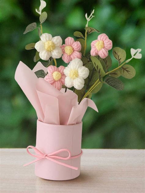 Buy | Multicoloured 1 Pieces Daisy Artificial Flower | Tied Ribbons