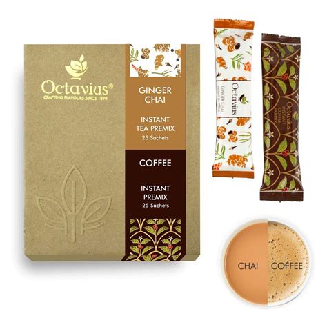 Octavius | Ginger & Instant Coffee 2 in 1 Premix Tea & Coffee - 50 ...