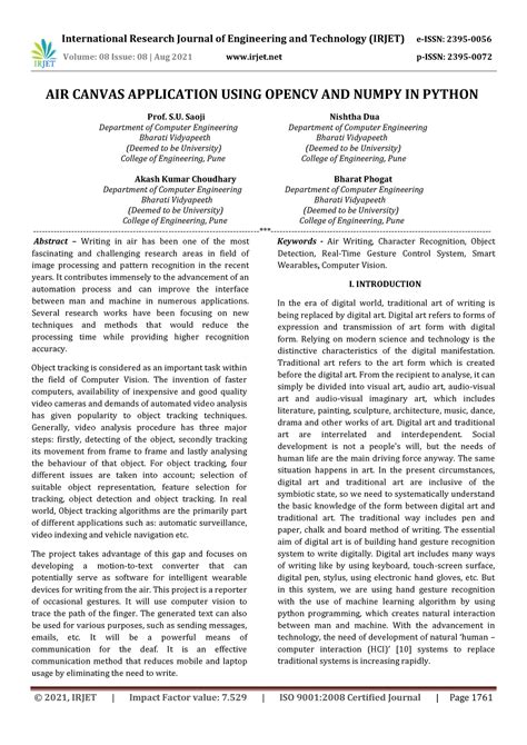 Irjet-V8I8258 - Fun - Volume: 08 Issue: 08 | Aug 2021 irjet p-ISSN ...