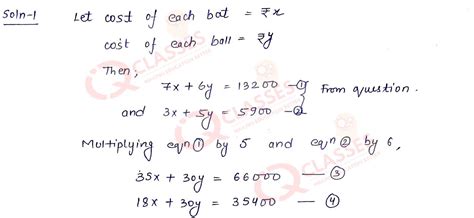 Class10 CBSE Maths Important Questions Chapter Linear Equations