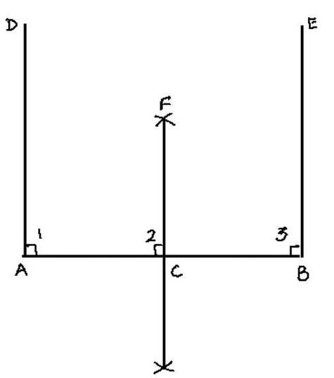 Draw a line segment AB of length 5 cm. At A and B, construct lines ...
