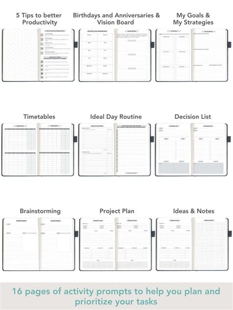 Vegan Leather Productivity Planner Kit: A5 (Ticking Time) – Doodle Connect