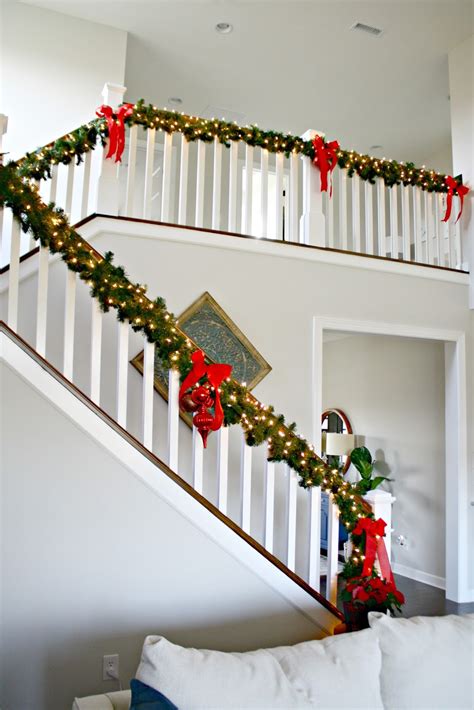 Our Christmas staircase! | Thrifty Decor Chick | Thrifty DIY, Decor and ...