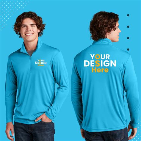 Custom Quarter Zip, Custom Printed Text Logo Sweatshirt, Monogram Zip ...