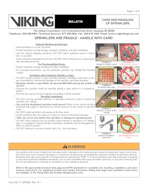 Fillable Online Bulletin Form No. F_091699 - Care and Handling of ...