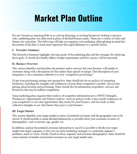 Marketing Plan Template 的图像结果