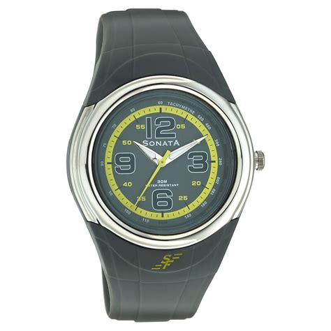 Buy Online Sonata Quartz Analog Anthracite Dial Strap Watch for Men ...