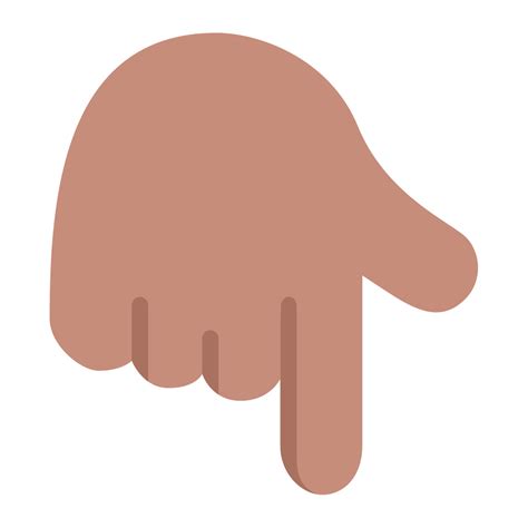 Backhand Index Pointing Down Flat Medium Icon | FluentUI Emoji Flat ...