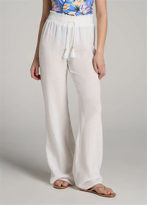 Gauze Cover Up Pants for Tall Women | American Tall