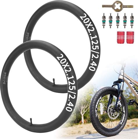 Amazon.com : RUTU 20 Inch Bike Tubes,20x2.125/2.40 Inner Tube with 32mm ...