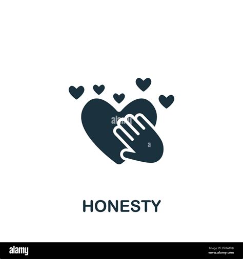 Honesty icon. Monochrome simple sign from core values collection ...