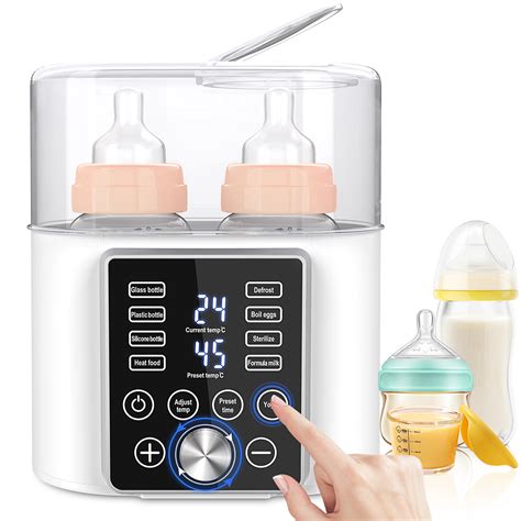 Baby Bottle Warmer, Lychee 4-in-1 Double Bottles Warmer & Sterilizer ...