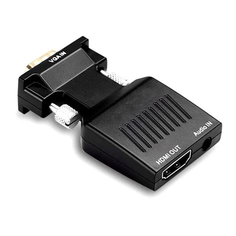 RIIPOO VGA to HDMI Adapter with Audio, 1080P Male VGA to Female HDMI ...