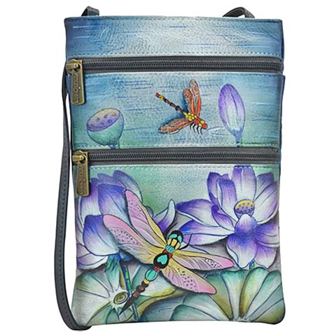 Mini Double Zip Travel Crossbody - 448| Anuschka Leather India ...