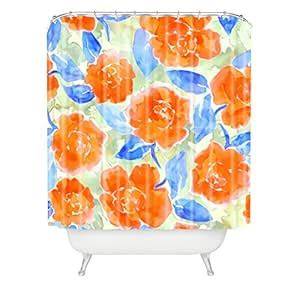 Deny Designs 71 by 74-Inch Jacqueline Maldonado Cottage Peonies Shower ...